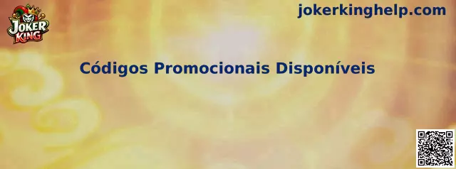Códigos Promocionais Disponíveis en Joker King
